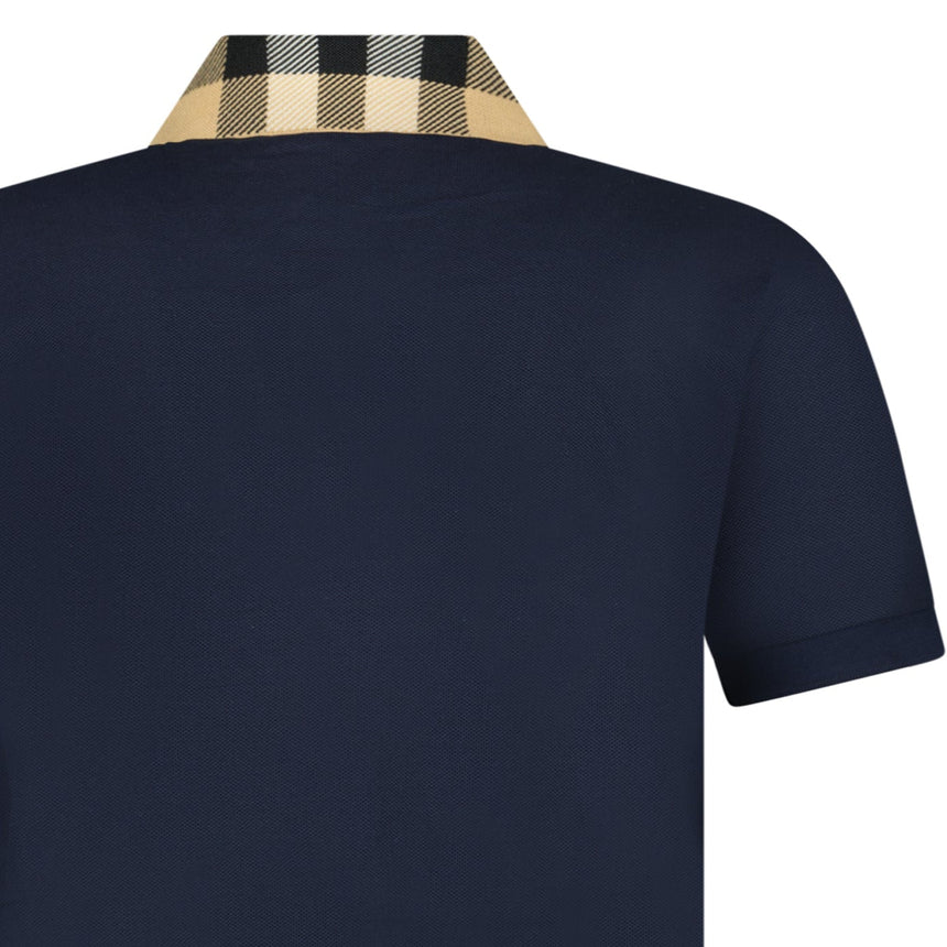 Burberry 'Cody' Check Short Sleeve Polo Shirt in Smoked Navy - Boinclo - Outlet Sale Under Retail