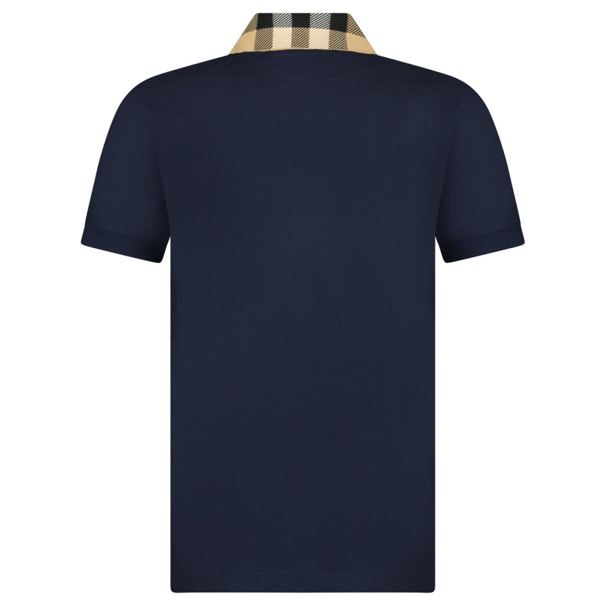 Burberry 'Cody' Check Short Sleeve Polo Shirt in Smoked Navy - Boinclo - Outlet Sale Under Retail