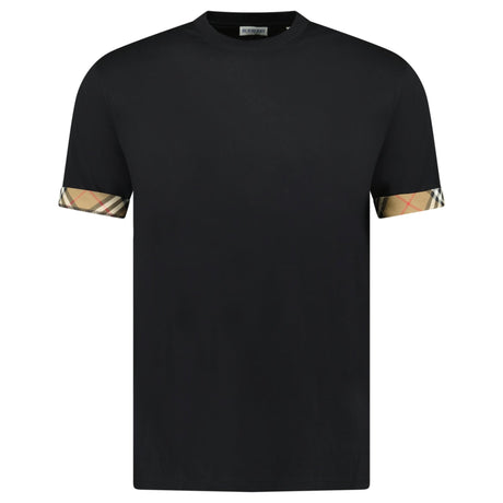 Burberry 'Ellison' Organic Cotton Check Sleeve Black - Boinclo - Outlet Sale Under Retail