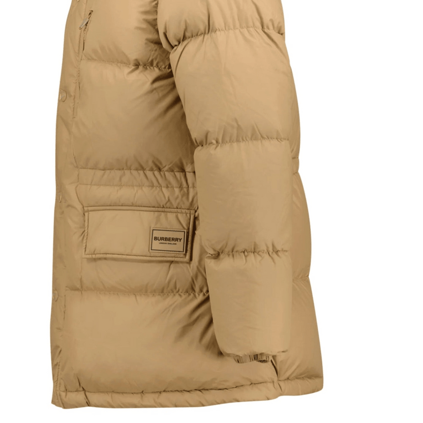 Burberry Haworth Mid Length Down Puffer Jacket Beige - Boinclo - Outlet Sale Under Retail