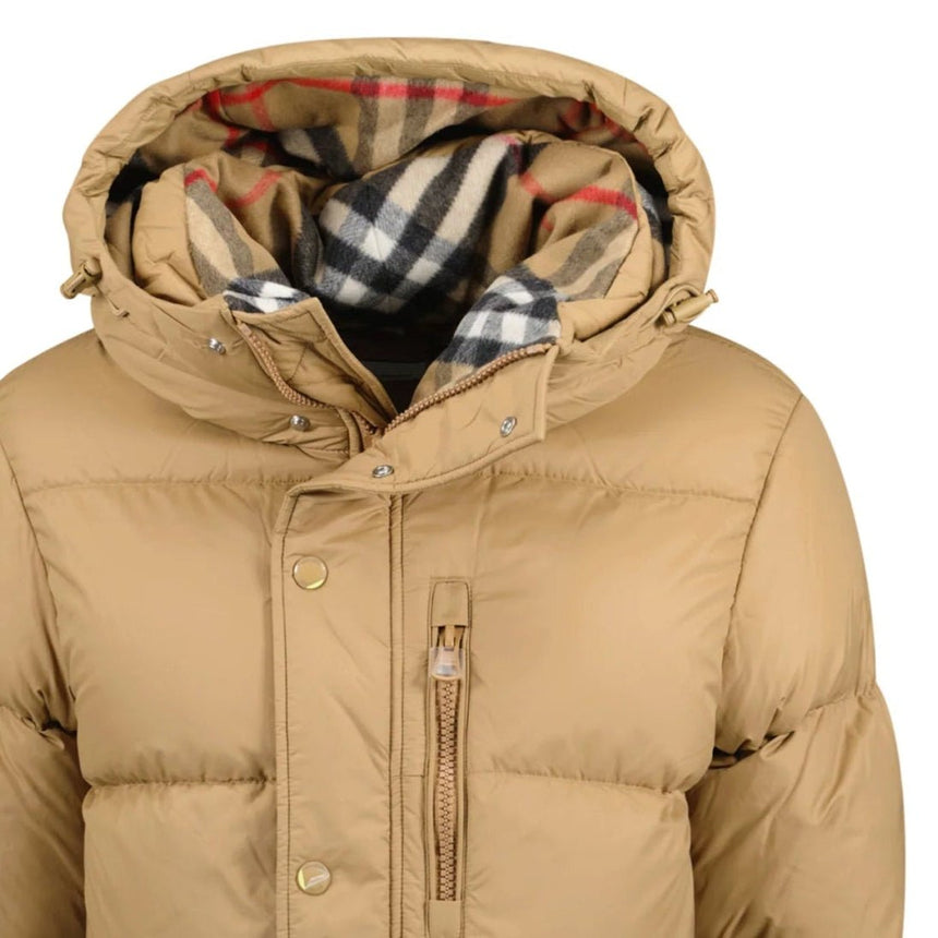 Burberry Haworth Mid Length Down Puffer Jacket Beige - Boinclo - Outlet Sale Under Retail