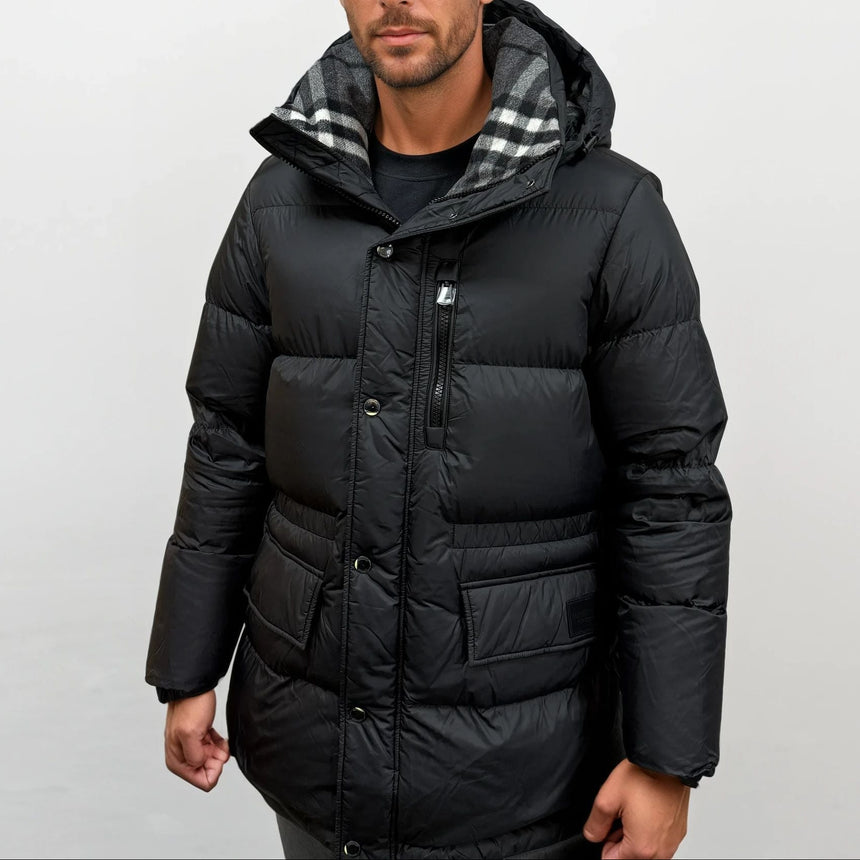 Burberry Haworth Mid Length Down Puffer Jacket Black - Boinclo - Outlet Sale Under Retail