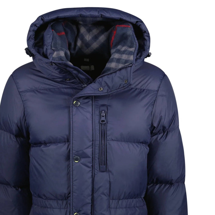 Burberry Haworth Mid Length Down Puffer Jacket Navy - Boinclo - Outlet Sale Under Retail