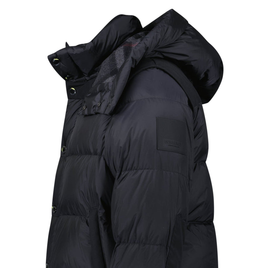 Burberry 'Leeds' Detachable Sleeve Hooded Down Jacket Black - Boinclo - Outlet Sale Under Retail