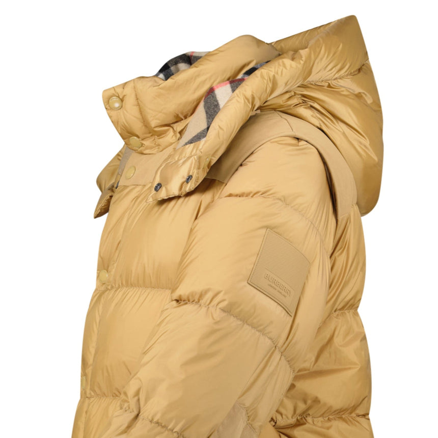 Burberry 'Leeds' Detachable Sleeve Hooded Down Jacket Warm Honey - Boinclo - Outlet Sale Under Retail