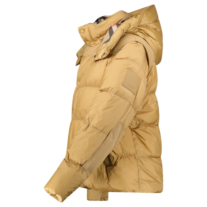 Burberry 'Leeds' Detachable Sleeve Hooded Down Jacket Warm Honey - Boinclo - Outlet Sale Under Retail