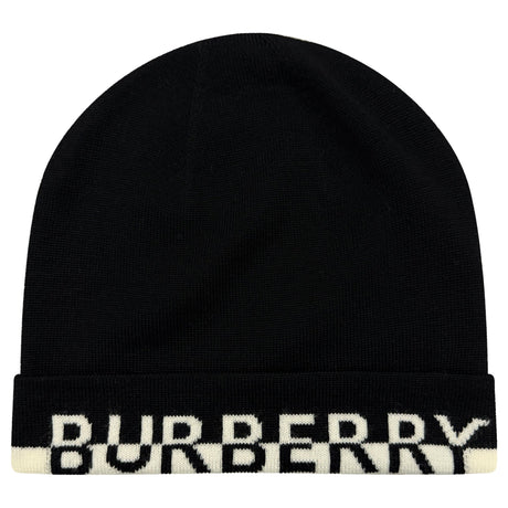 Burberry Logo Wool Beanie in Black & White - Boinclo - Outlet Sale Under Retail