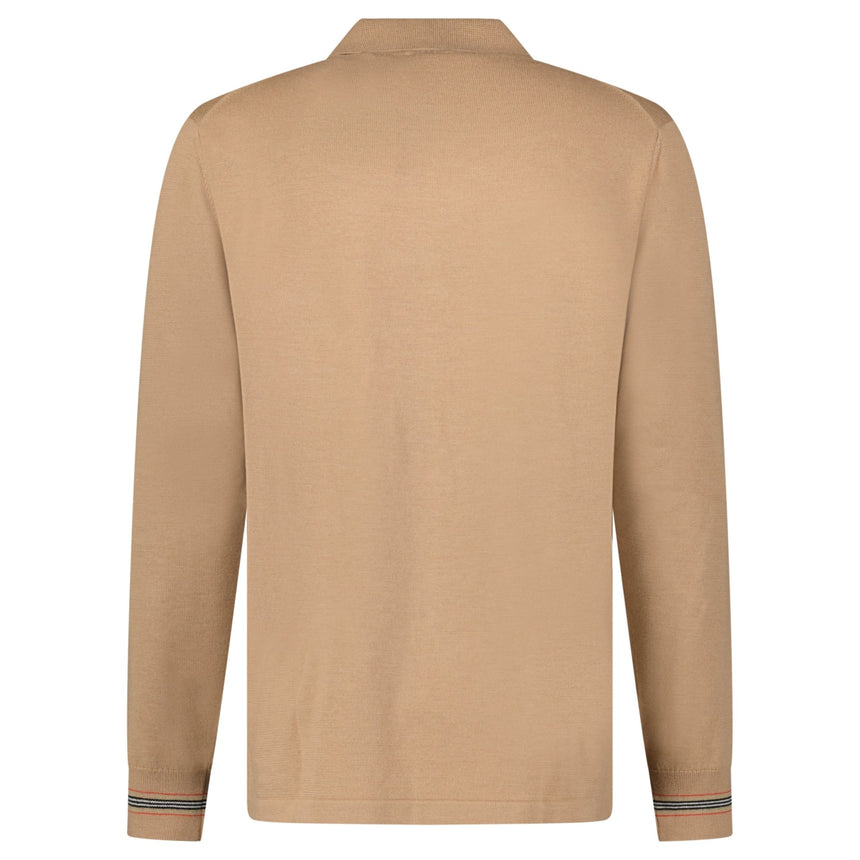Burberry 'Pace' Signature Stripe Wool Polo Camel - Boinclo - Outlet Sale Under Retail