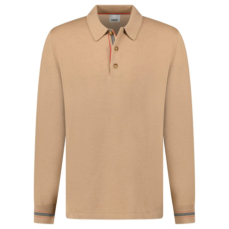 Burberry 'Pace' Signature Stripe Wool Polo Camel - Boinclo - Outlet Sale Under Retail