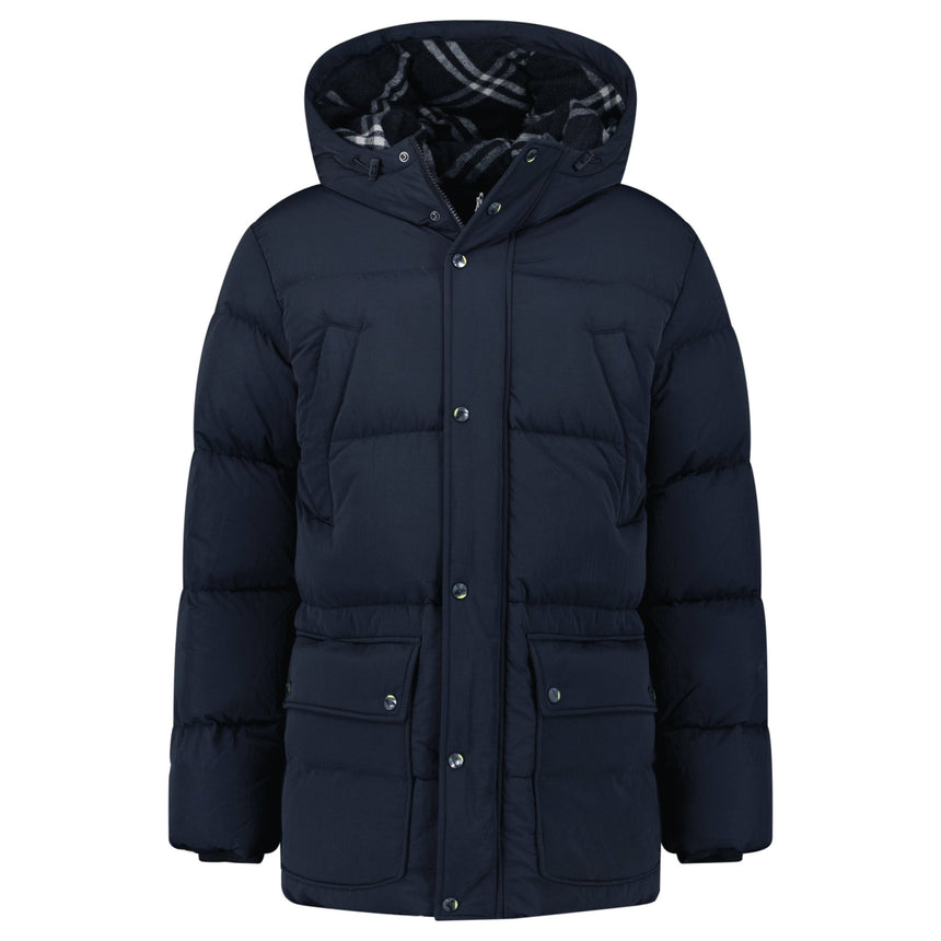 Burberry Technical Nylon Puffer Coat in Navy - Boinclo - Outlet Sale Under Retail