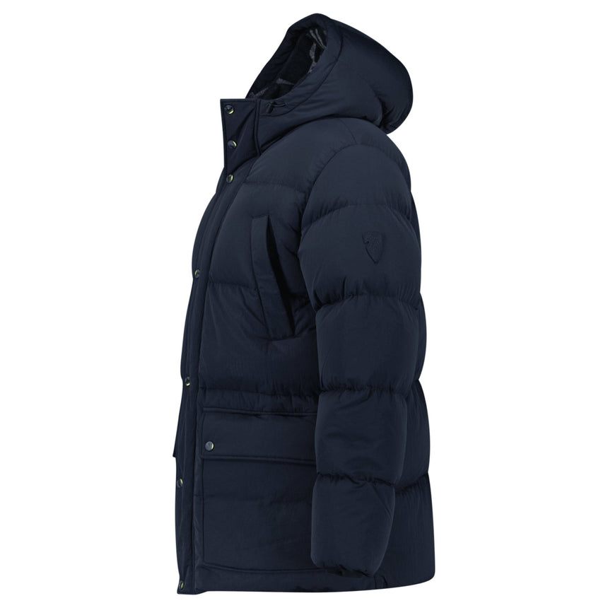 Burberry Technical Nylon Puffer Coat in Navy - Boinclo - Outlet Sale Under Retail