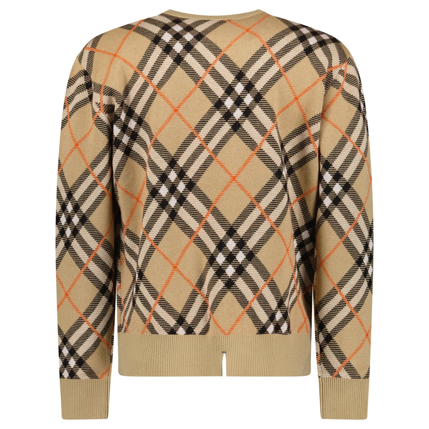 Burberry Check Long-Sleeve Sweatshirt in Beige - Boinclo - Outlet Sale Under Retail