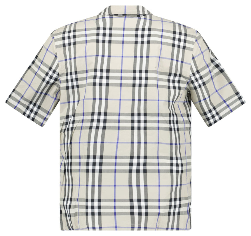 Burberry Elio Check Short-Sleeved Cotton Shirt in Lichen - Boinclo - Outlet Sale Under Retail