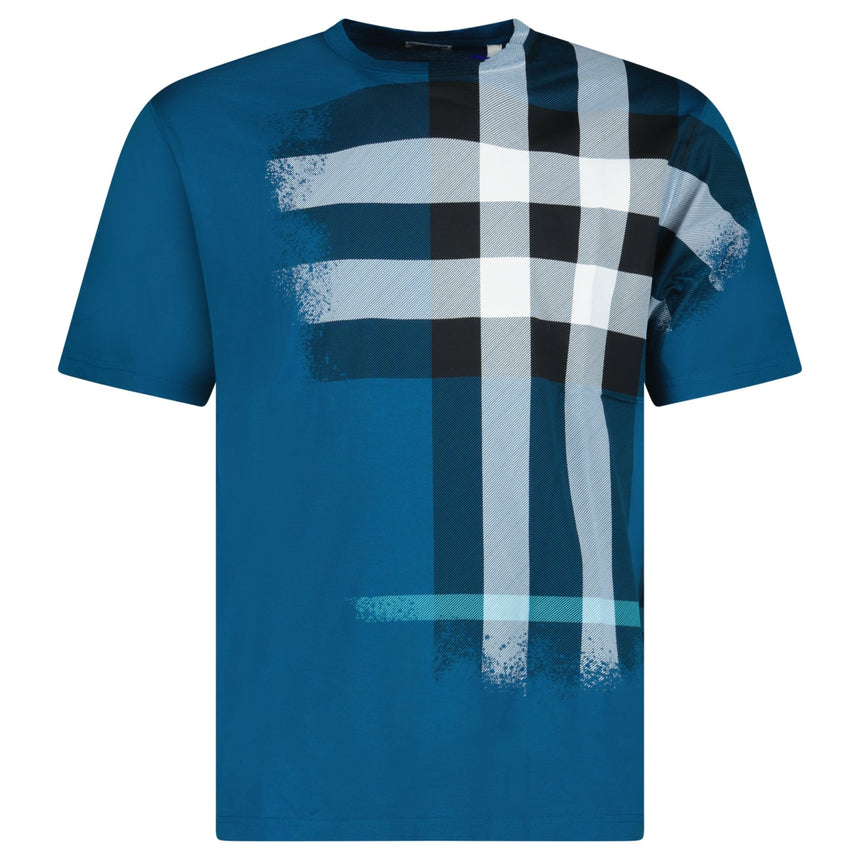 Burberry Ellison Check Print T-Shirt in Pacific Blue - Boinclo - Outlet Sale Under Retail