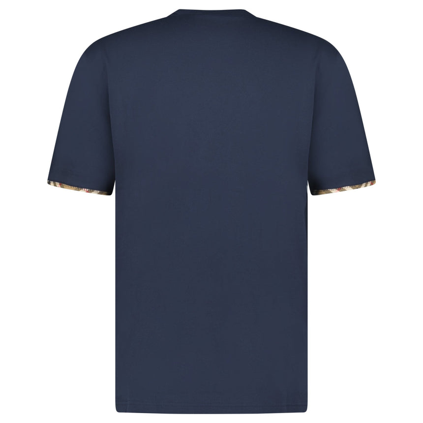 Burberry 'Ellison' Organic Cotton Check Sleeve Navy - Boinclo - Outlet Sale Under Retail