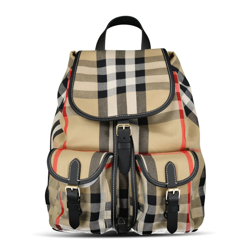 Burberry Enfield Check Canvas Backpack in Archive Beige - Boinclo - Outlet Sale Under Retail