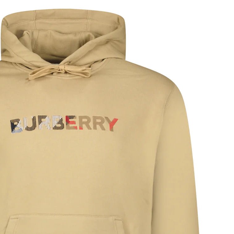 Burberry ‘Farley’ Logo Embroidered Hoodie in Archive Beige - Boinclo - Outlet Sale Under Retail