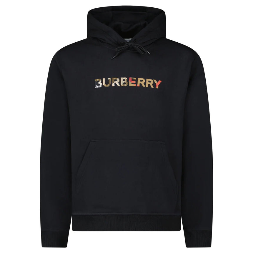 Burberry ‘Farley’ Logo Embroidered Hoodie in Black - Boinclo - Outlet Sale Under Retail