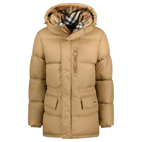 Burberry Halsby Mid Length Down Puffer Jacket Beige - Boinclo - Outlet Sale Under Retail