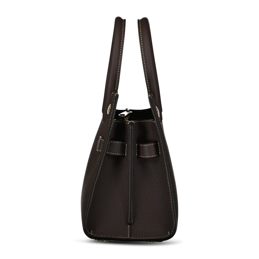 Burberry Handle Tote in Dark Clay Brown - Boinclo - Outlet Sale Under Retail
