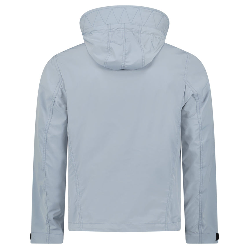 Burberry 'Hargrave' Zip - Up Logo Hooded Rain Jacket Gale Grey - Boinclo - Outlet Sale Under Retail