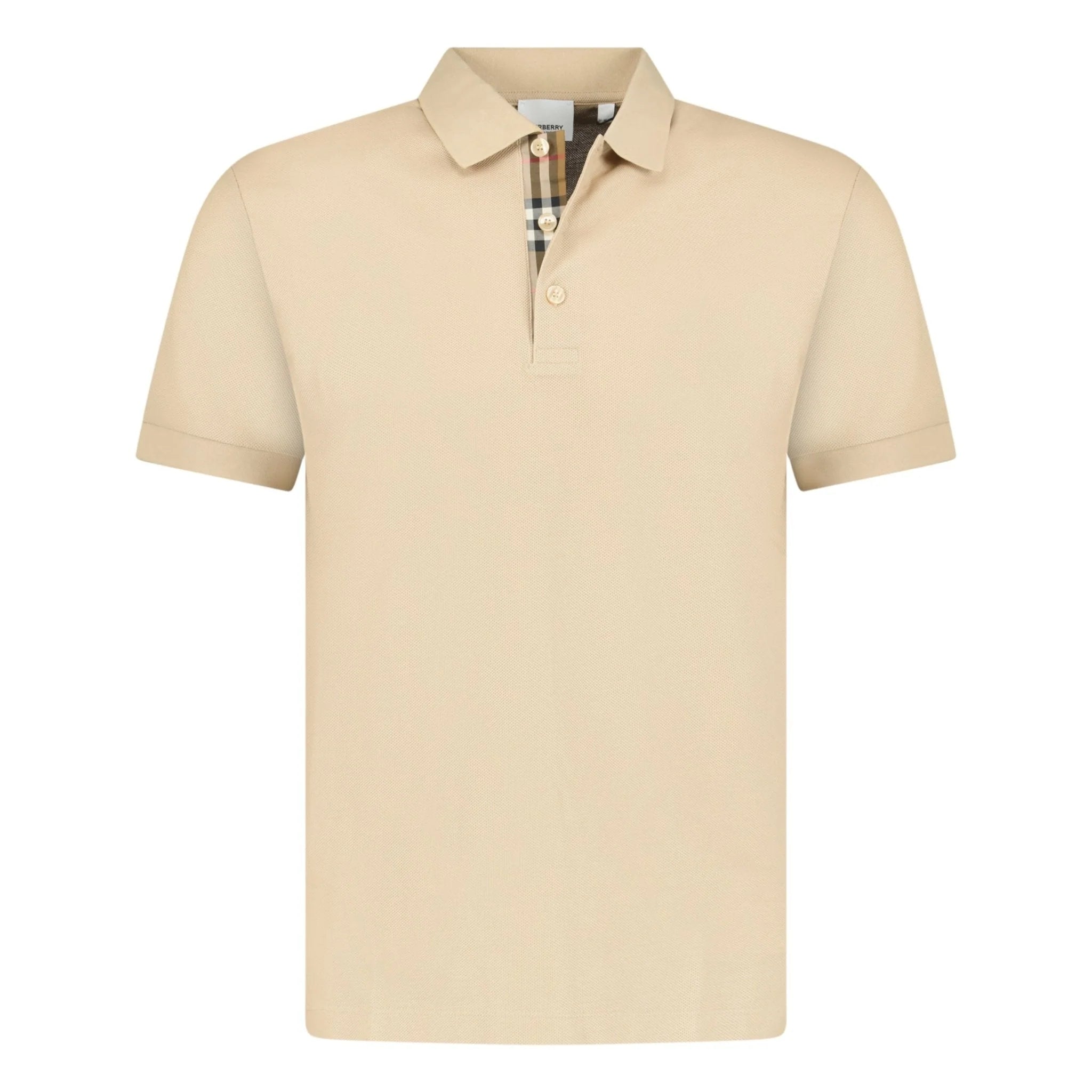 Color variation of Burberry 'Hartford' Check Placket Polo Beige