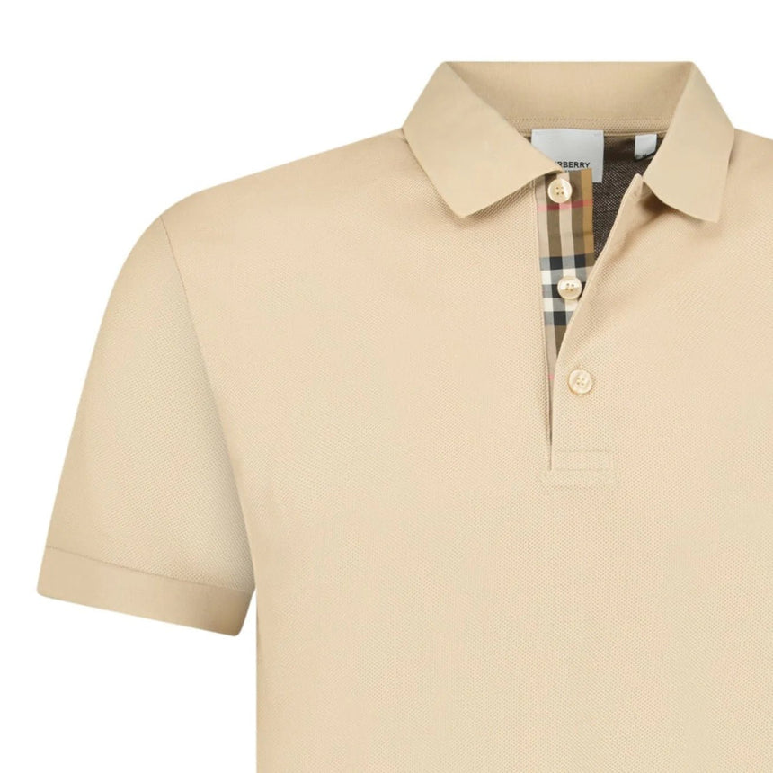 Burberry 'Hartford' Check Placket Polo Beige - Boinclo - Outlet Sale Under Retail