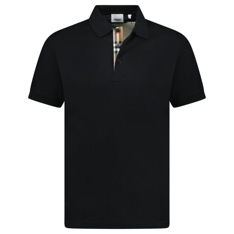 Burberry 'Hartford' Check Placket Polo Black - Boinclo - Outlet Sale Under Retail