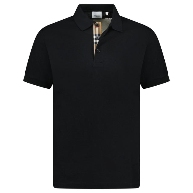 Burberry 'Hartford' Check Placket Polo Black - Boinclo - Outlet Sale Under Retail