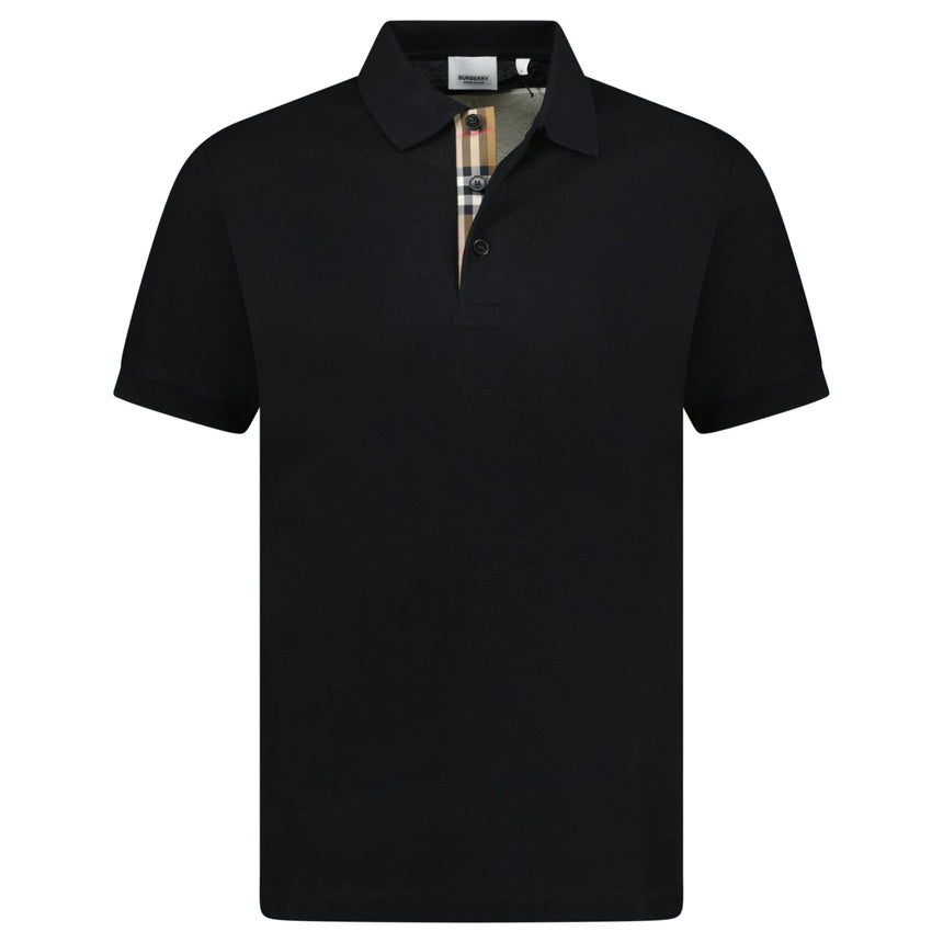 Burberry 'Hartford' Check Placket Polo Black - Boinclo - Outlet Sale Under Retail