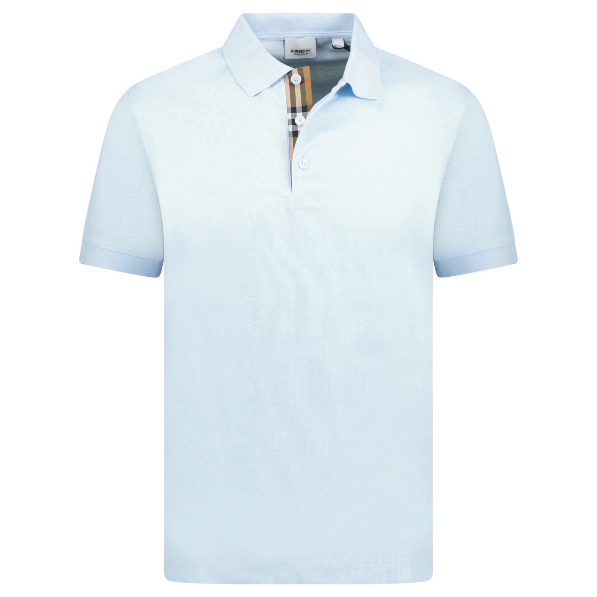 Color variation of Burberry 'Hartford' Check Placket Polo Light Blue