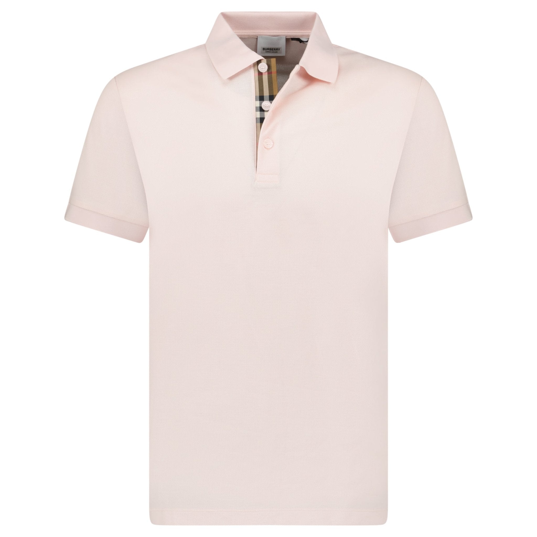 Color variation of Burberry 'Hartford' Check Placket Polo Pink