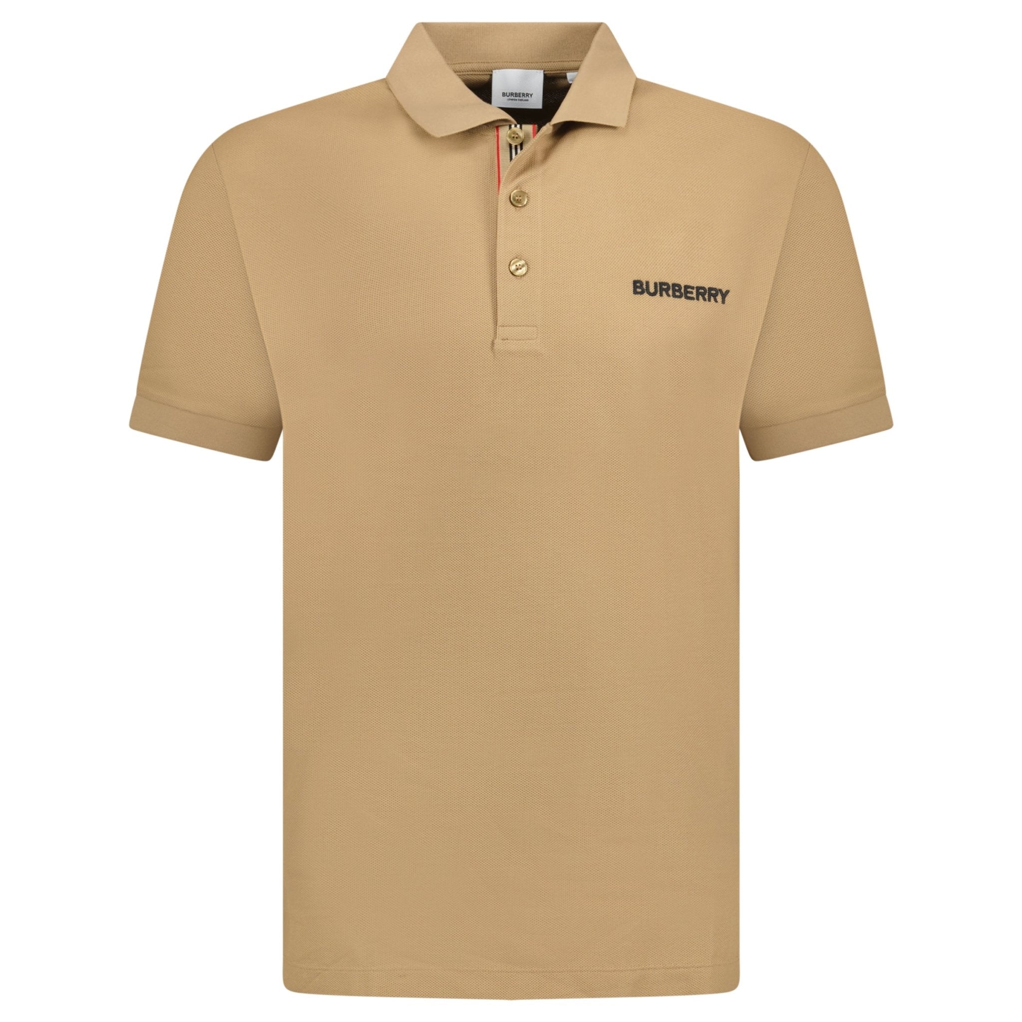 Burberry Burberry Hartford Check Polo Camel Beige Outlet Sale Always Under Retail Boinclo