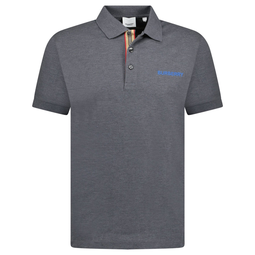 Burberry 'Hartford' Embroidery Logo Check Polo Grey - Boinclo - Outlet Sale Under Retail