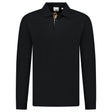 Burberry 'Hartford' Long Sleeved Check Placket Polo - Shirt Black - Boinclo - Outlet Sale Under Retail