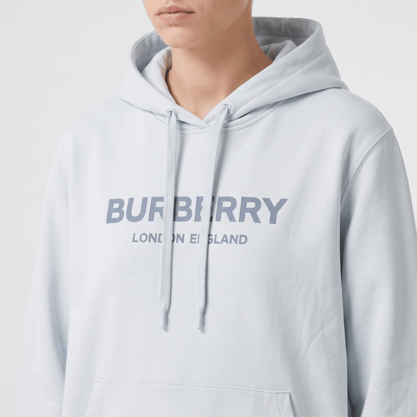 Burberry Kendall Logo Print Hoodie in Arctic Blue - Boinclo - Outlet Sale Under Retail