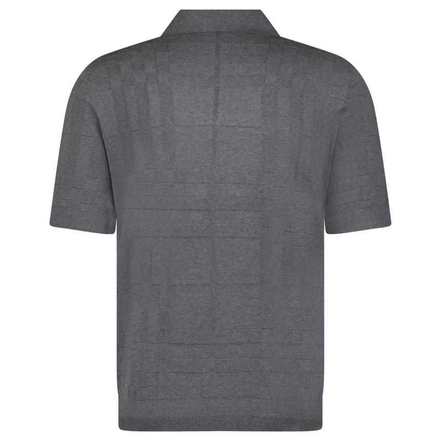 Burberry 'Kieran' Knit Polo - Shirt Grey - Boinclo - Outlet Sale Under Retail