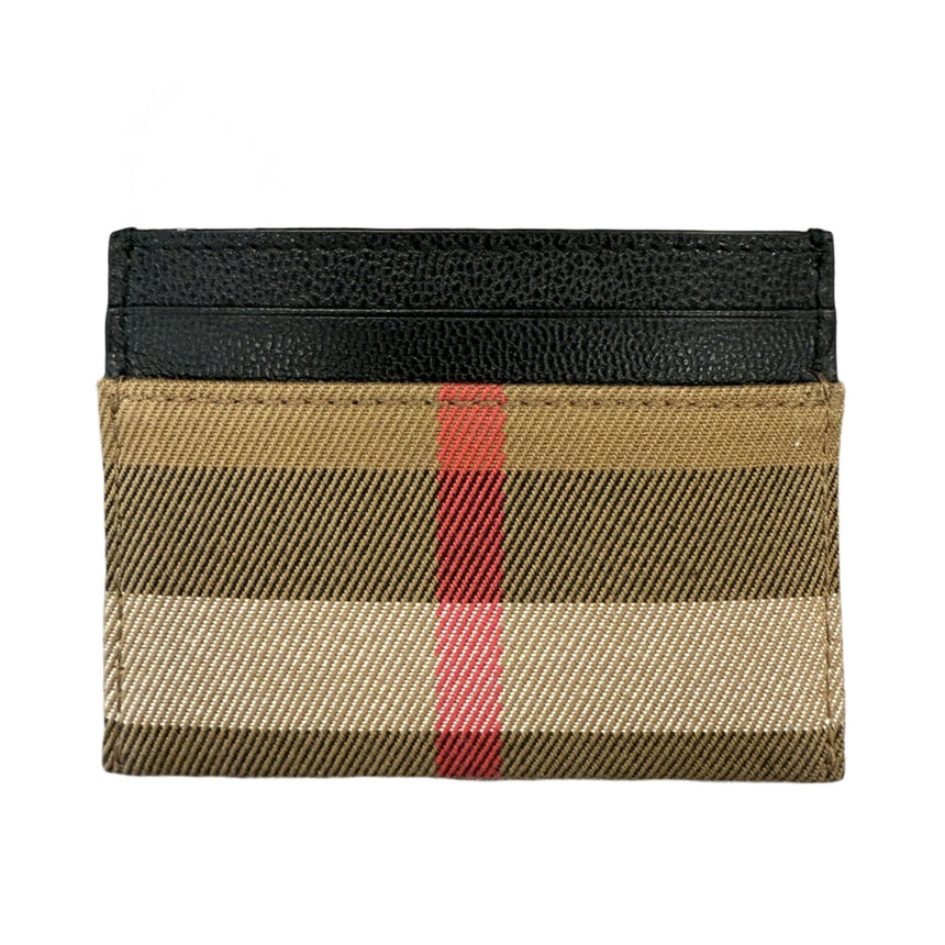 Burberry Leather & Canvas Classic Check Card Holder - Boinclo - Outlet Sale Under Retail