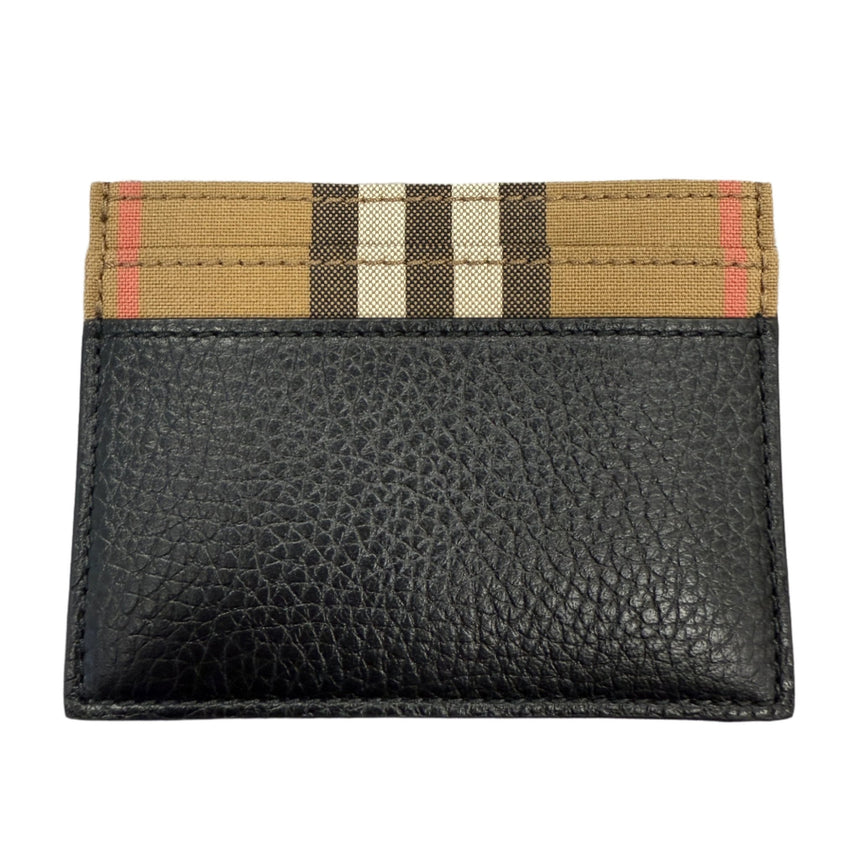 Burberry Leather & Canvas Classic Check Card Holder - Boinclo - Outlet Sale Under Retail