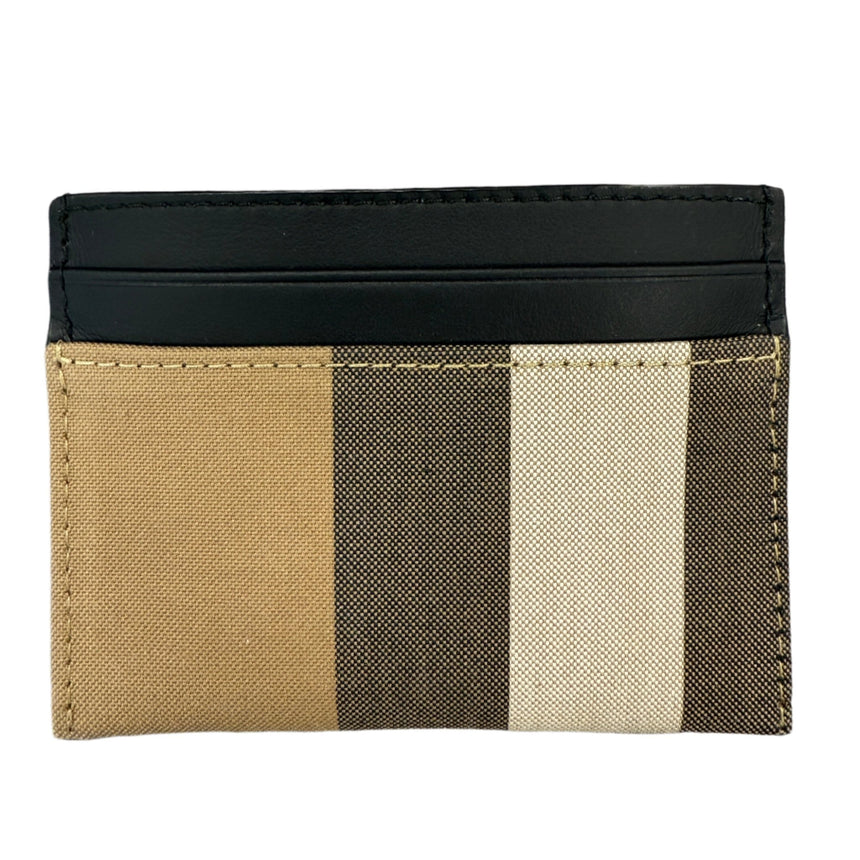 Burberry Leather & Canvas Classic Check Card Holder - Boinclo - Outlet Sale Under Retail