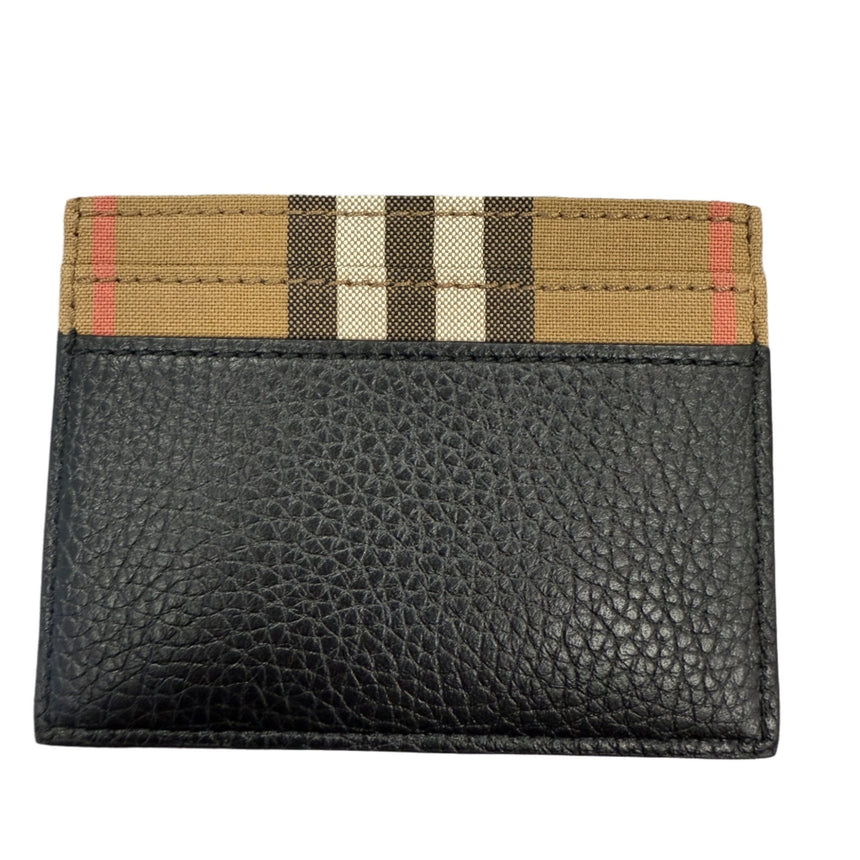 Burberry Leather & Canvas Classic Check Card Holder - Boinclo - Outlet Sale Under Retail
