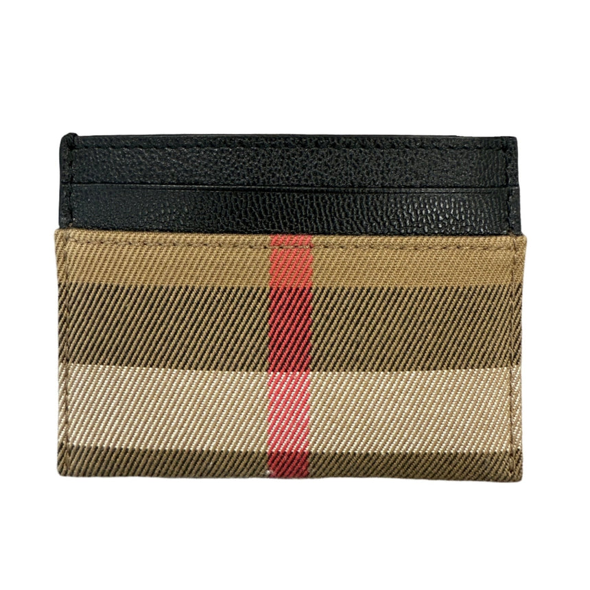 Burberry Leather & Canvas Classic Check Card Holder - Boinclo - Outlet Sale Under Retail