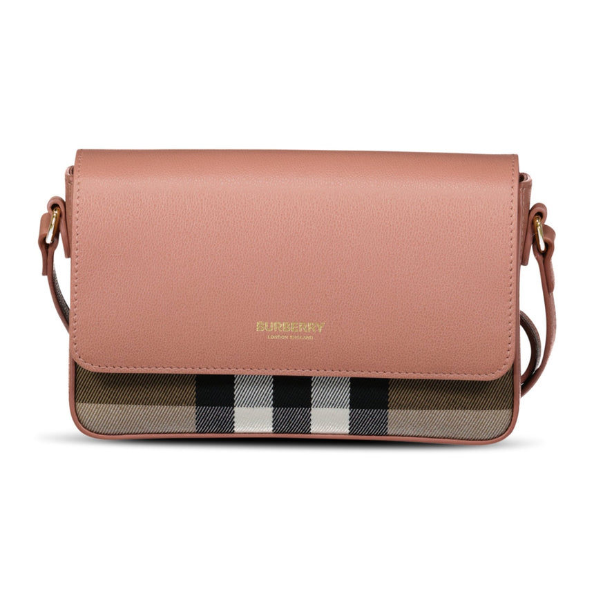 Burberry 'New Hampshire' Leather Shoulder Bag Dark Rosewood Pink - Boinclo - Outlet Sale Under Retail