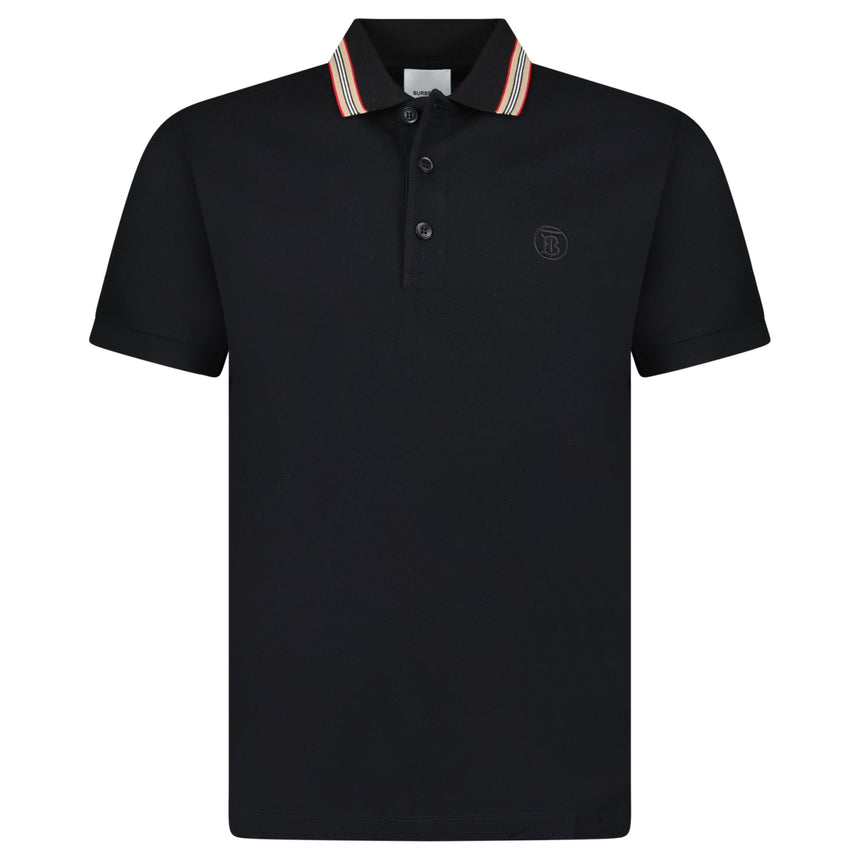 Burberry 'Pierson' TB Collar Polo - Shirt Black - Boinclo - Outlet Sale Under Retail
