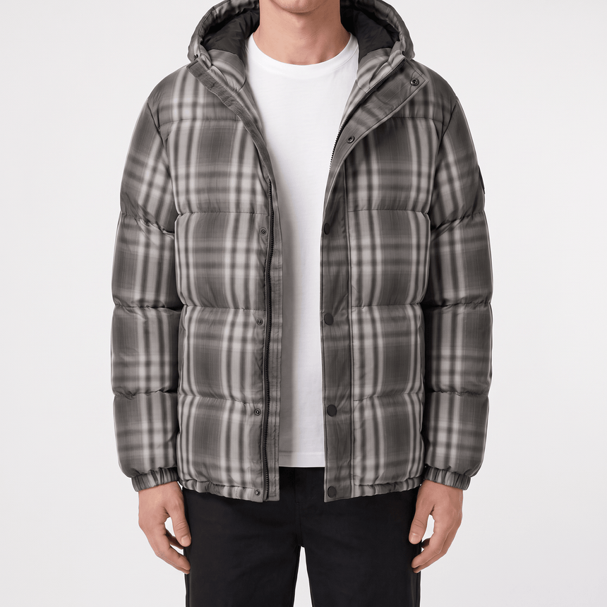 Burberry Snowdonia Check Puffer Jacket in Black Check - Boinclo - Outlet Sale Under Retail