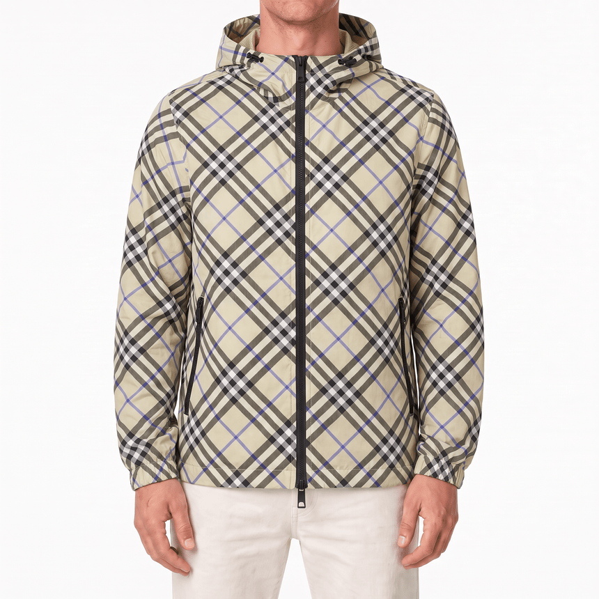 Burberry Stanford Check Jacket in Lichen - Boinclo - Outlet Sale Under Retail