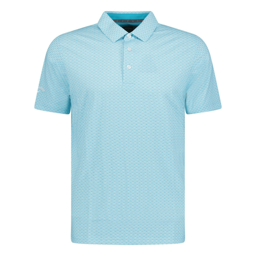 Callaway Trademark Print Golf Polo Blue Scuba - Boinclo - Outlet Sale Under Retail