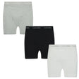 Calvin Klein Stencil Logo Cotton Stretch Boxers Grey, Black & White (3 Pack) - Boinclo ltd - Outlet Sale Under Retail