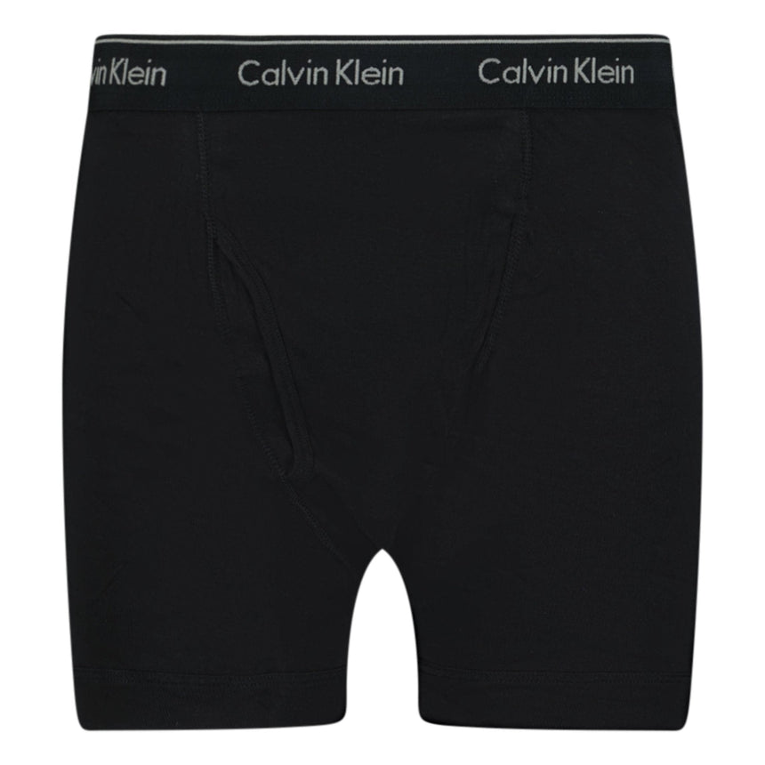Calvin Klein Stencil Logo Cotton Stretch Boxers Grey, Black & White (3 Pack) - Boinclo - Outlet Sale Under Retail