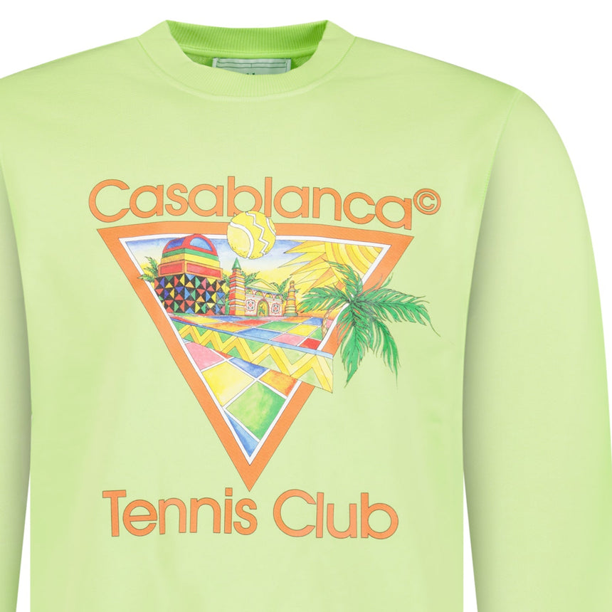 Casablanca Afro Cubsim tennis Club Printed Sweatshirt Pale Green - Boinclo - Outlet Sale Under Retail